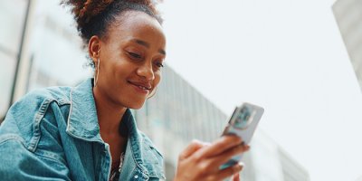 Woman smiling